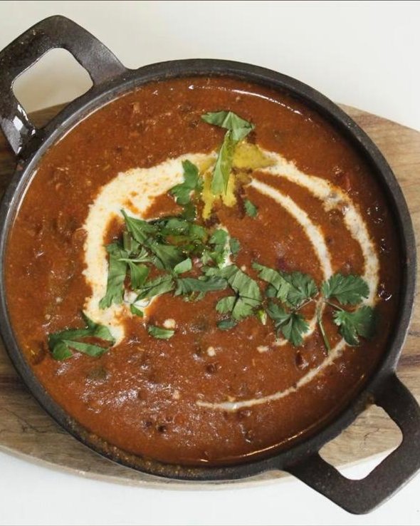 A slow-cooked dal, finished with cream and fresh coriander